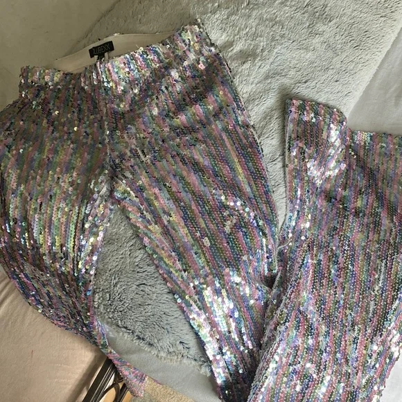Sequin super flare pants - Picture 1 of 4